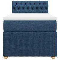 Boxspring met matras stof blauw 100x200 cm - thumbnail