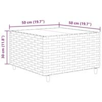 9-delige Loungeset met kussens poly rattan zwart - thumbnail