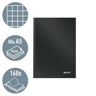 Leitz 46660095 Notitieboek Geruit Zwart Aantal paginas: 80 DIN A5