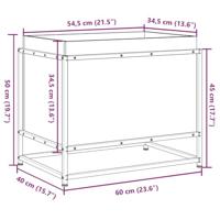 Plantenbak 60x40x50 cm massief grenenhout wasbruin - thumbnail