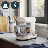 Princess Foodprocessor 1200 W Crème-wit, RVS - thumbnail
