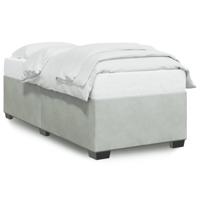 Bedframe zonder matras 80x200 cm fluweel lichtgrijs - thumbnail