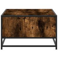 Salontafel 100x57x35 cm bewerkt hout en metaal gerookt eiken - thumbnail