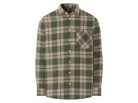 esmara Men Flanellen heren overhemd (Groen/beige, XL (43/44)) - thumbnail