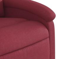 Fauteuil verstelbaar stof wijnrood - thumbnail