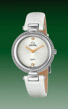 Horlogeband Jaguar J832-1 Leder Wit 9mm