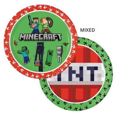 Minecraft Party Bordjes 23cm (8st)