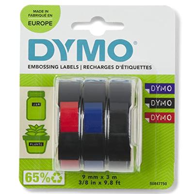 DYMO 3D Labeltape voor lettertang Kunststof Tapekleur: Blauw-rood, Blauw-zwart Tekstkleur: Wit 9 mm 3 m