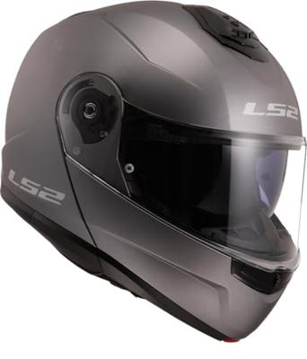 LS2 opklapbare helm "ff908 strobe ii solid" helmet ff908 strob.ii solid xxl titanium matt