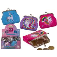 Portemonnee Unicorn kunststof 9x8cm - thumbnail