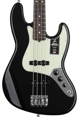 Fender American Professional II Jazz Bass Black RW elektrische basgitaar met koffer