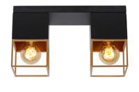 Lucide RIXT - Plafonnière - 2xE27 - Zwart - thumbnail