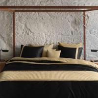 Dommelin Dommelin Dekbedovertrek Listra Satijn 300TC Zwart-Brons 240x200/220 cm - thumbnail