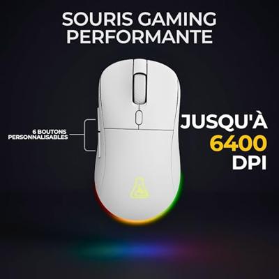 Draadloze gamingbundel - THE G-LAB - TUNGSTEN EX W COMBO - Toetsenbord + muis - 32 configureerbare macro's - WIT