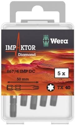 Wera 867/4 Impaktor DC TORX® Bit TX40 x 50mm VE=5 - 05057667001