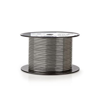 Microfoonkabel | 2x 0.23 mm² | Koper | 100.0 m | Rond | PVC | Donkergrijs | Rol