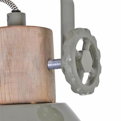 Steinhauer OpbouwspotGearwood 2-lichts groen met houtbruin - 7969G