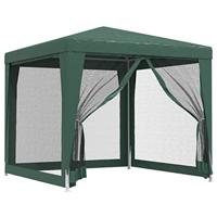 VidaXL Partytent met 4 mesh zijwanden 2,5x2,5 m hdpe groen - thumbnail