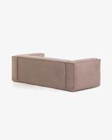 Kave Home 2-zits Bank 'Blok' 210cm Rib, kleur Roze - thumbnail