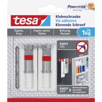 tesa 77775 Zelfklevende schroef verstelbaar Wit Inhoud: 2 stuk(s) - thumbnail