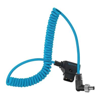 Kondor Blue Gekrulde D-Tap naar vergrendelende DC 2,5 mm haakse kabel Kondor Blue Gekrulde D-Tap naar vergrendelende DC 2,5 mm haakse kabel