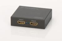 Digitus DS-46304 2 poorten HDMI-splitter 3D-weergave mogelijk, Met metalen behuizing 4096 x 2160 Pixel Zwart - thumbnail