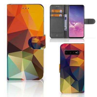 Samsung Galaxy S10 | Book Case | Polygon Color Samsung Galaxy S10 | Book Case | Polygon Color