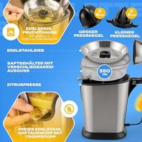 Profi Cook PC-ZP 1154 Citruspers 160 W RVS, Zwart - thumbnail