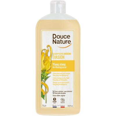 Douce Nature Douchegel & shampoo ylang ylang ontspannend bio 1 Liter