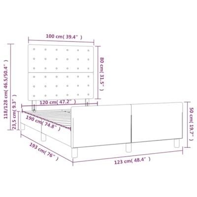 Bedframe zonder matras 120x190 cm fluweel donkergrijs