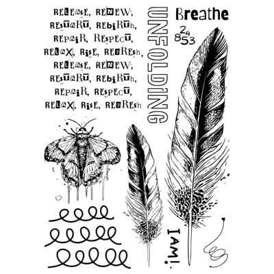 Sizzix • studio clear stamps set 10pcs & 3pcs stencils the r's have it by cat kerr