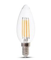 V-TAC 217423 LED-lamp Energielabel F (A - G) E14 Kaars 6.00 W = 45 W Warmwit (Ø x h) 35 mm x 98 mm 1 stuk(s) - thumbnail