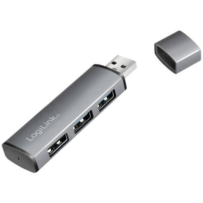 LogiLink UA0395 USB 3.2 Gen 2-hub Met aluminium behuizing, Met status-LEDs Space grijs LogiLink UA0395 USB 3.2 Gen 2-hub Met aluminium behuizing, Met status-LEDs Space grijs