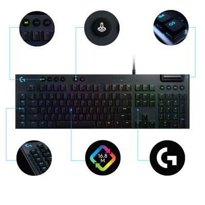 Logitech-G G815 Lightsync RGB GL Clicky, Qwerty US Logitech-G G815 Lightsync RGB GL Clicky, Qwerty US