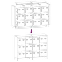 Dressoir 135x39x103,5 cm koudgewalst staal mosterdgeel - thumbnail