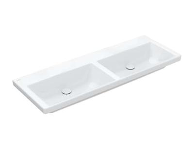 Wastafel Villeroy & Boch Subway 3.0 Dubbele Wasbak 47x130x16.5 cm Wit Alpin Villeroy & Boch