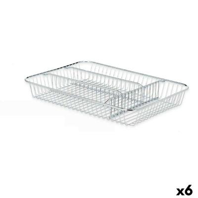 Bestekorganizer Kinvara Zilverkleurig Zilver Metaal 26 x 4,5 x 35,5 cm 26 x 5,5 x 35,5 cm (6 Stuks)
