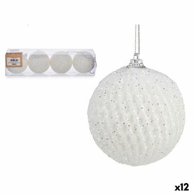 Set kerstballen Wit polyestyreen (12 Stuks)