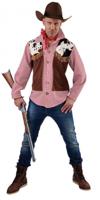 Cowboy blouse met ingenaaid vestje - thumbnail