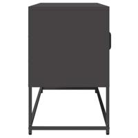 Tv-meubel 100,5x39x60,5 cm koudgewalst staal zwart - thumbnail