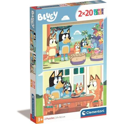 Clementoni legpuzzel super color bluey, 2x20st.