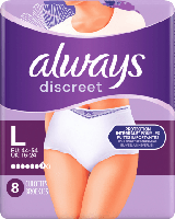 Always Always Discreet Inkontinenz-Höschen Gr. L 32 stuks (4x8) - thumbnail