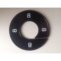 Maatring 9cm zwart/wit 8 - thumbnail