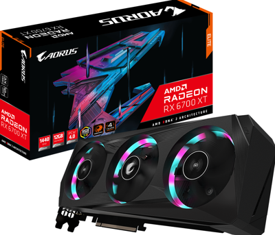 Gigabyte AORUS Radeon RX 6700 XT ELITE 12G AMD 12 GB GDDR6 Gigabyte AORUS Radeon RX 6700 XT ELITE 12G AMD 12 GB GDDR6