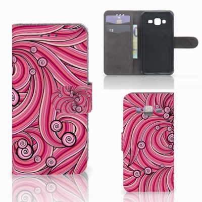 Samsung Galaxy J3 2016 Hoesje Swirl Pink Samsung Galaxy J3 2016 Hoesje Swirl Pink