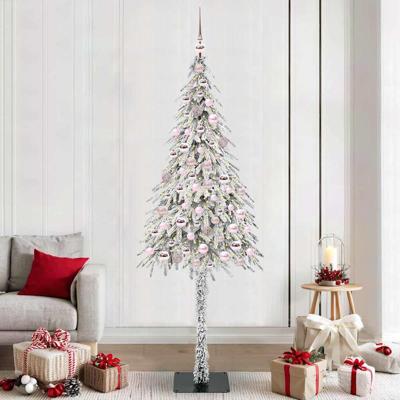 VidaXL Kerstboom met 300 led met standaard wit 210 cm pe en staal