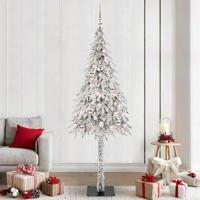 VidaXL Kerstboom met 300 led met standaard wit 210 cm pe en staal - thumbnail