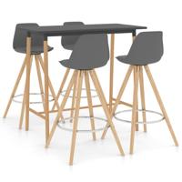 vidaXL 5-delige Barset grijs - thumbnail