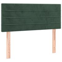 Boxspring met matras fluweel donkergroen 90x200 cm - thumbnail