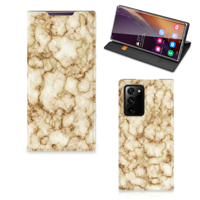 Samsung Galaxy Note 20 Ultra Standcase Marmer Goud - thumbnail